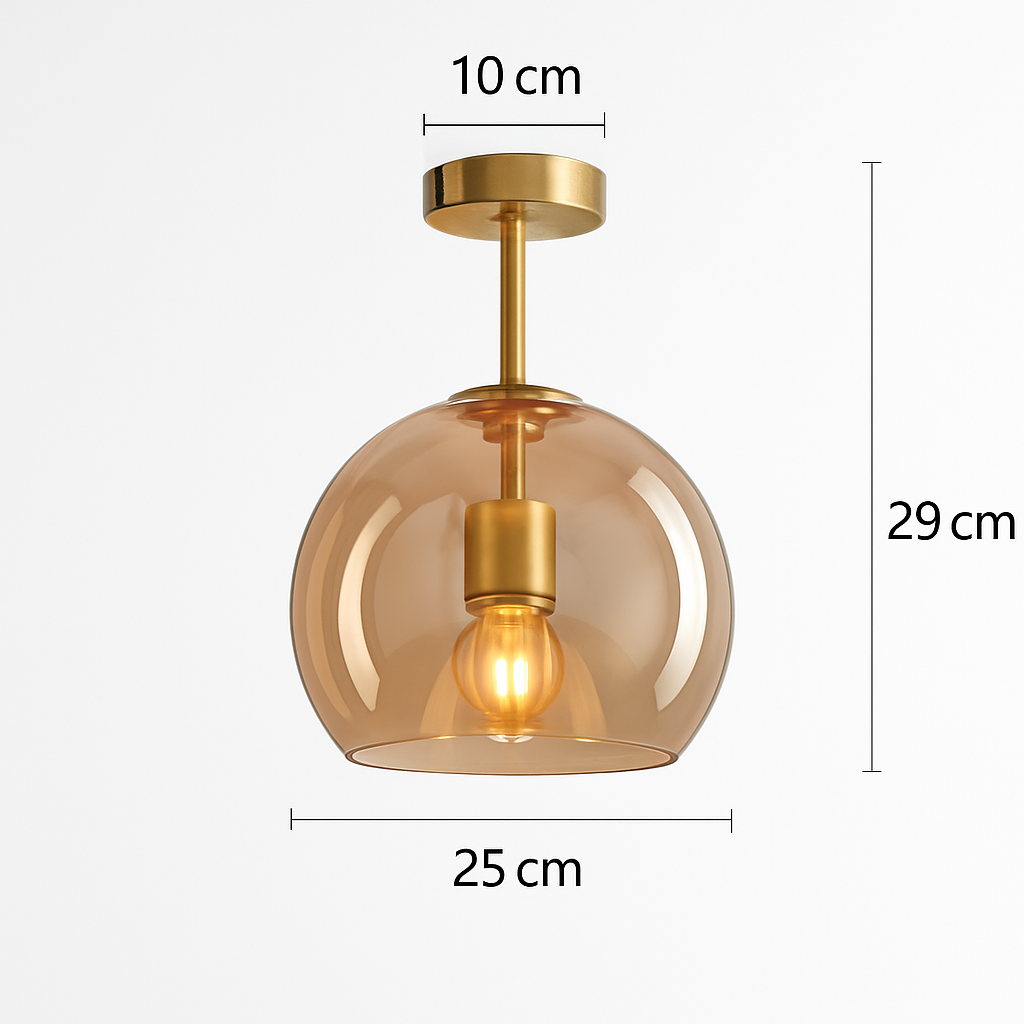 Plafonnier LED en verre minimaliste moderne Félix Finesse - Le Charme du Verre dans le Décor