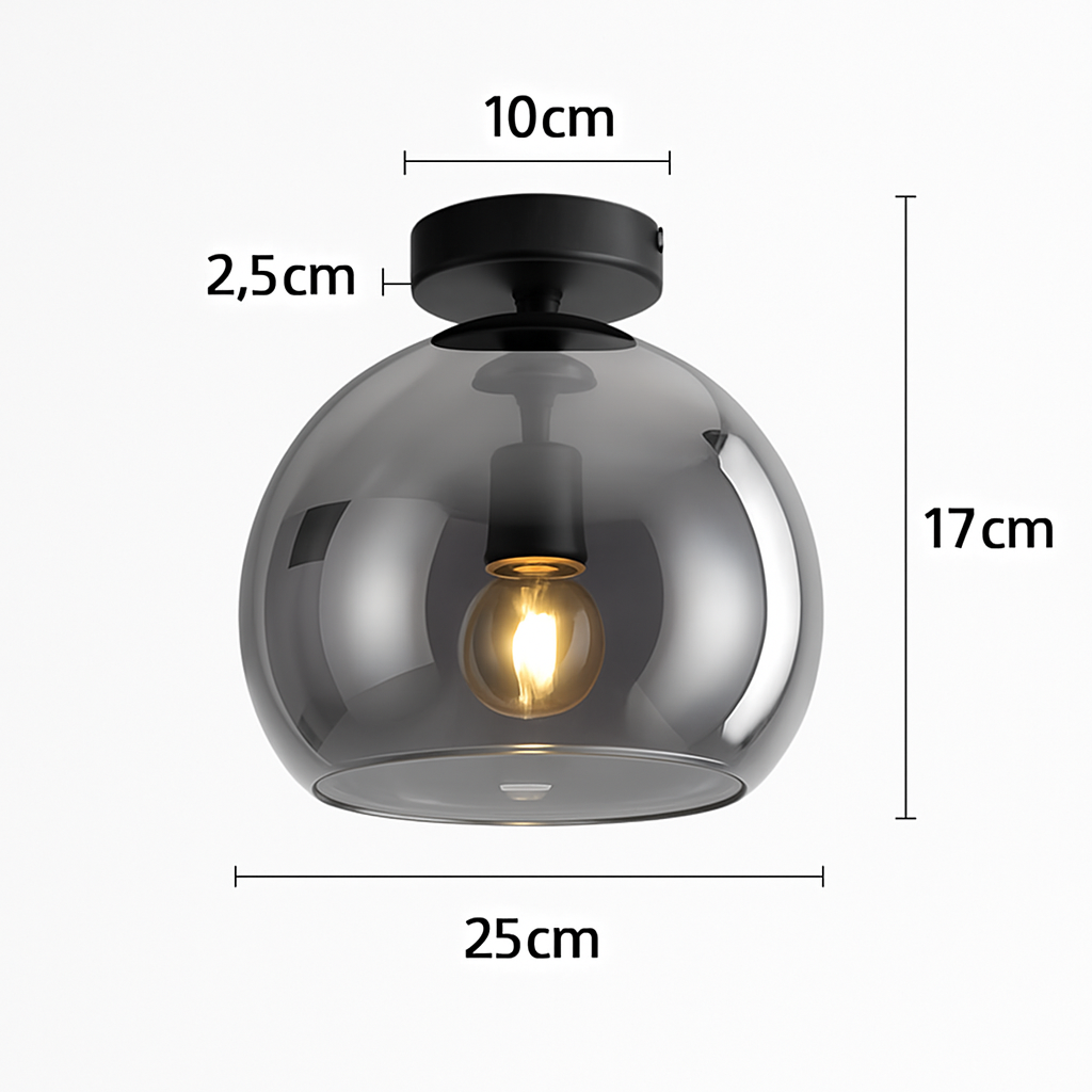 Plafonnier LED en verre minimaliste moderne Félix Finesse - Le Charme du Verre dans le Décor