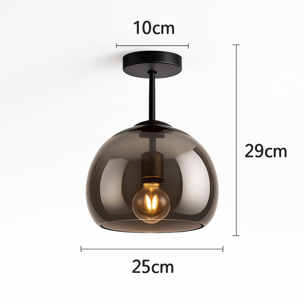 Plafonnier LED en verre minimaliste moderne Félix Finesse - Le Charme du Verre dans le Décor