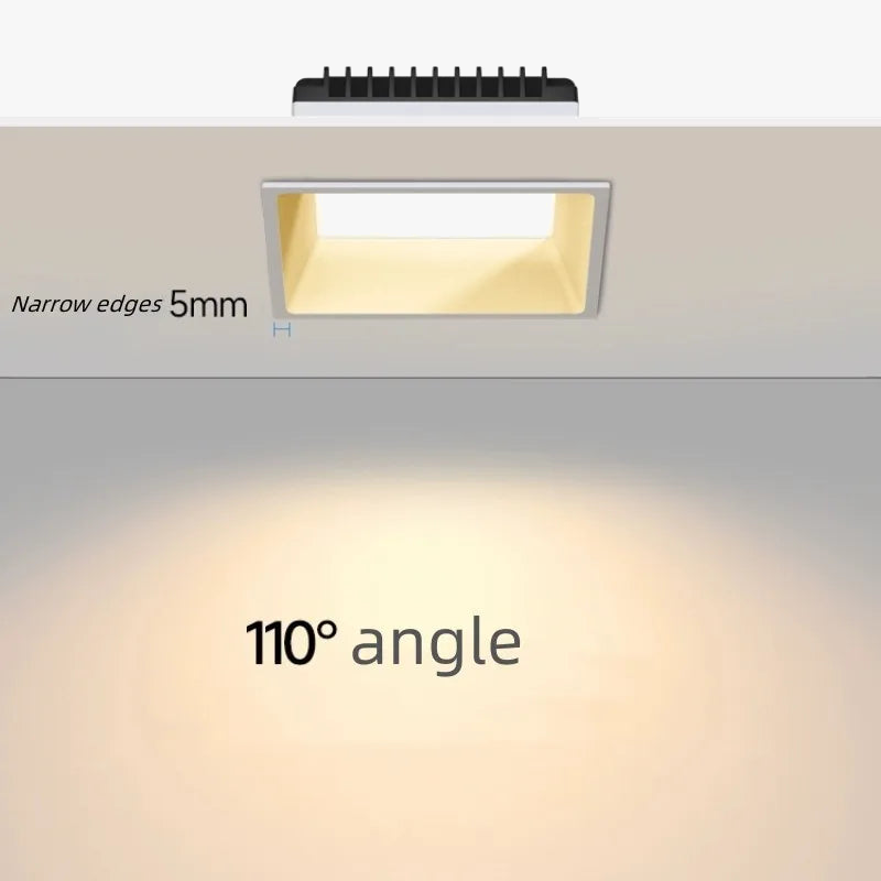 Plafonnier — LED encastré à intensité variable carré