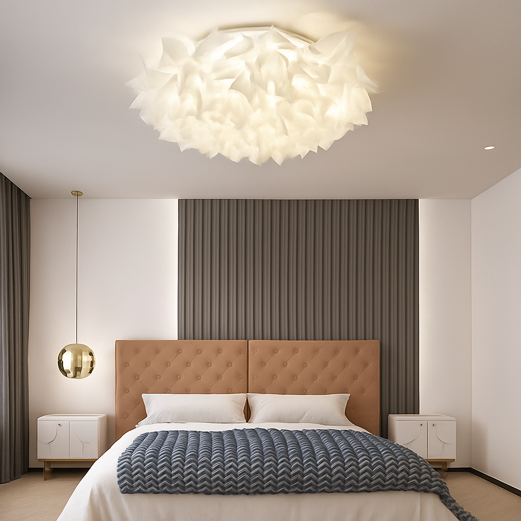 Plafonnier — LED fleur romantique avec télécommande gradation pvc