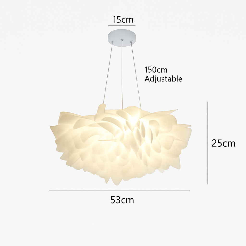 Plafonnier — LED fleur romantique avec télécommande gradation pvc
