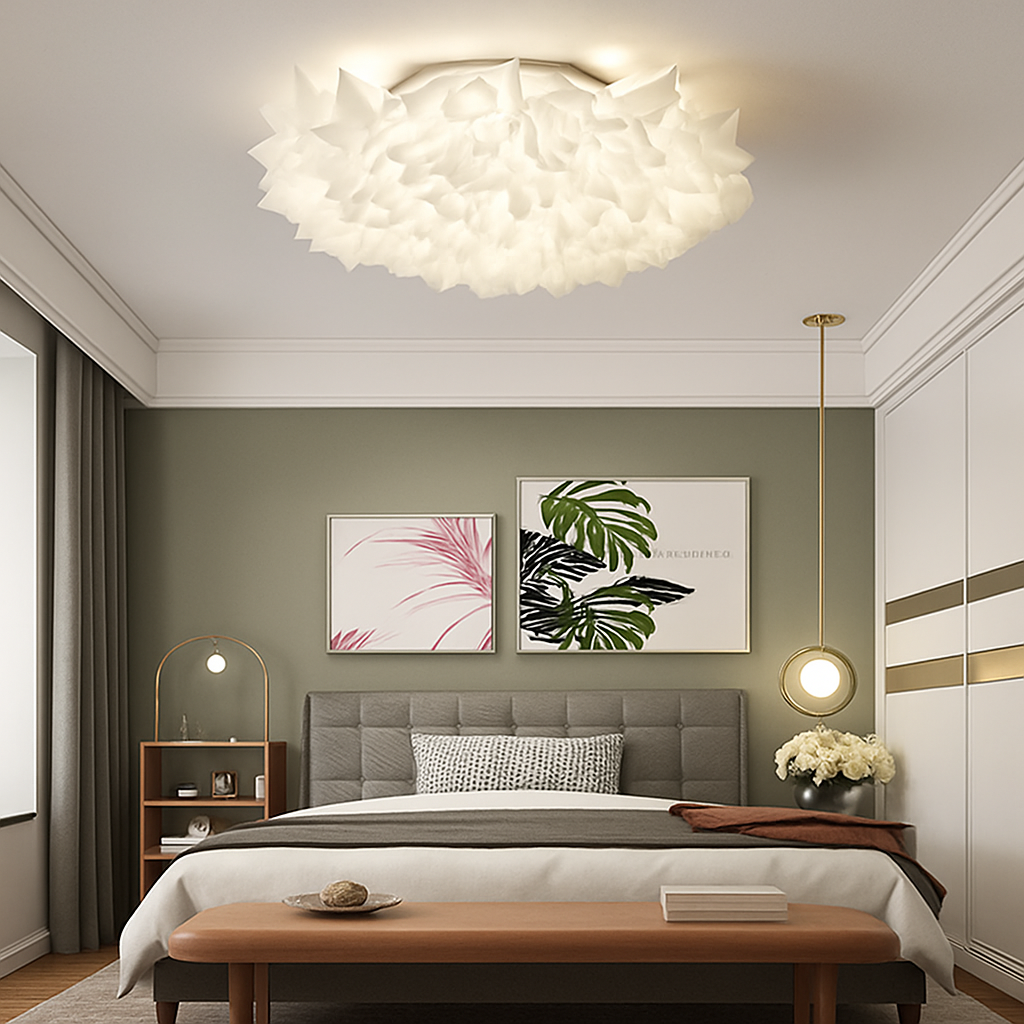 Plafonnier — LED fleur romantique avec télécommande gradation pvc