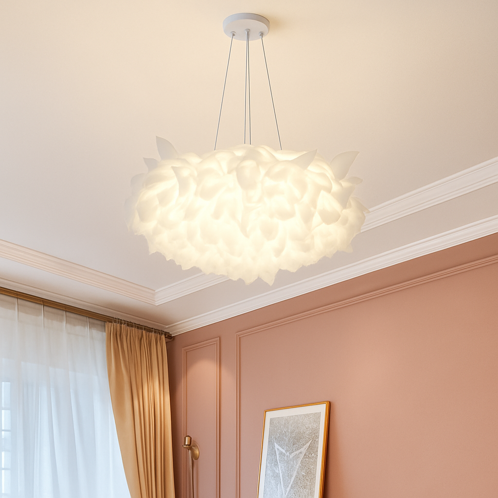 Plafonnier — LED fleur romantique avec télécommande gradation pvc