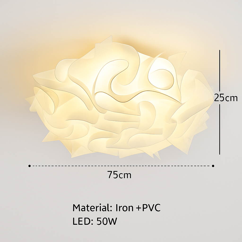 Plafonnier — LED fleur romantique avec télécommande gradation pvc