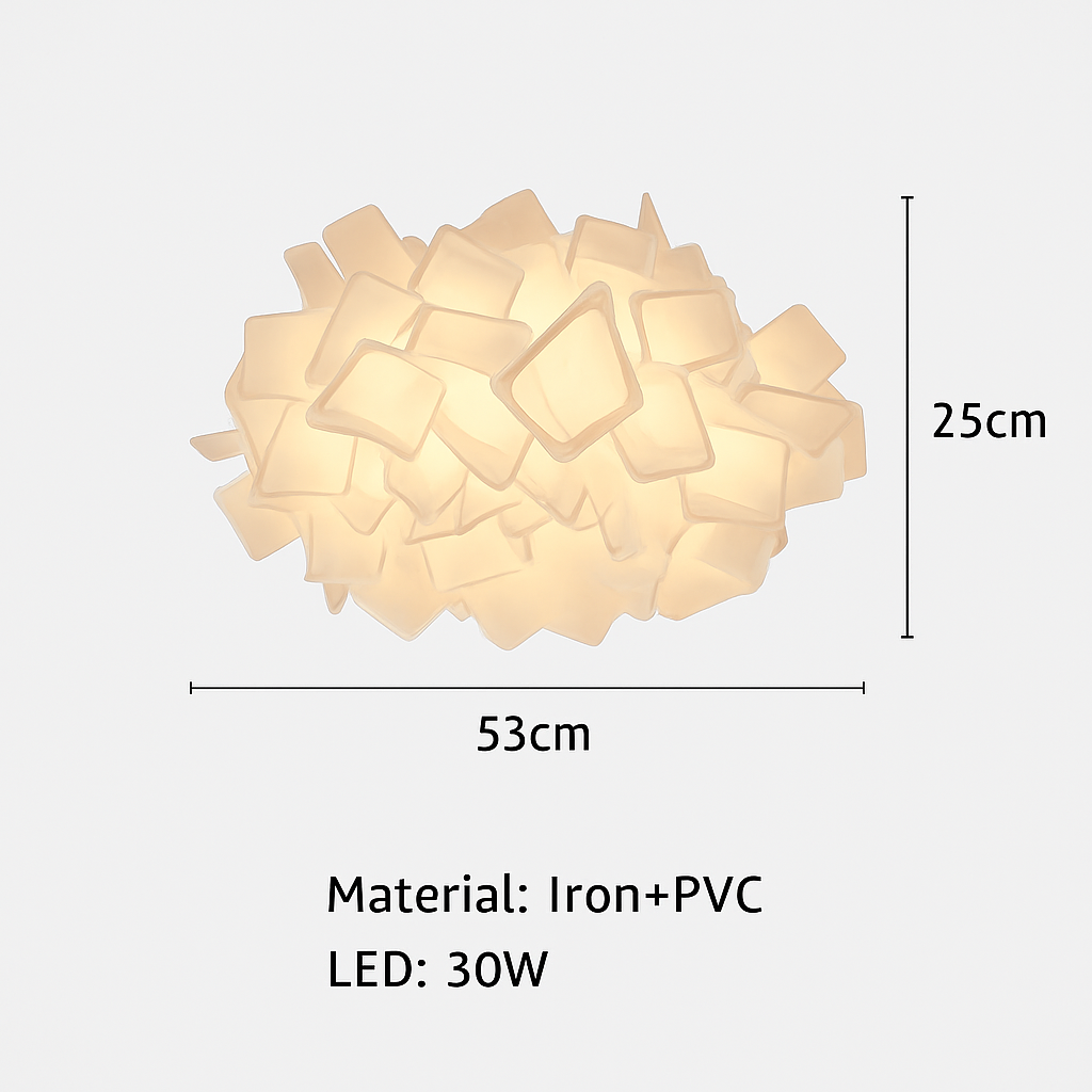 Plafonnier — LED fleur romantique avec télécommande gradation pvc