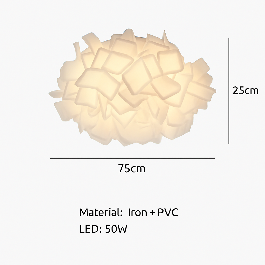 Plafonnier — LED fleur romantique avec télécommande gradation pvc
