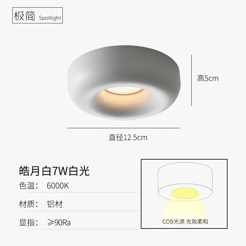 Plafonnier led intégré design pour éclairage moderne discret Lysandre Solstice - Une Note Actuelle dans le Décor
