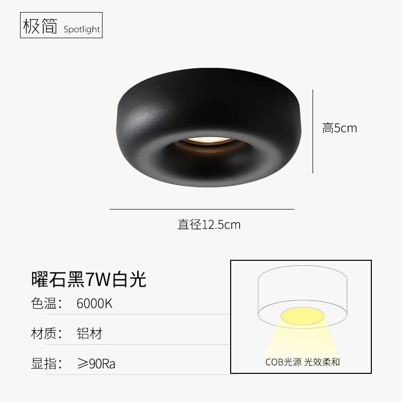 Plafonnier led intégré design pour éclairage moderne discret Lysandre Solstice - Une Note Actuelle dans le Décor