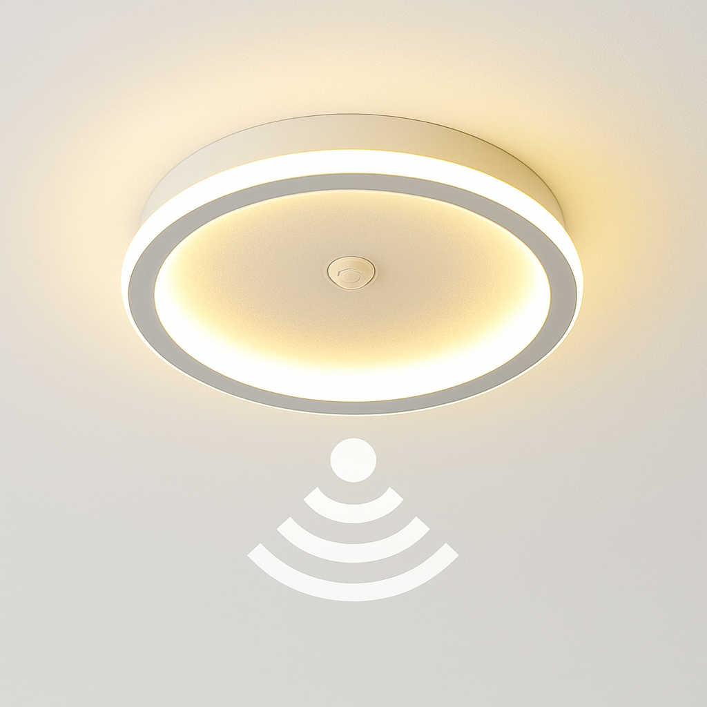 Plafonnier led intelligent avec capteur de mouvement pir Théotime Aubade en Aluminium - Caractère & Élégance dans le Décor