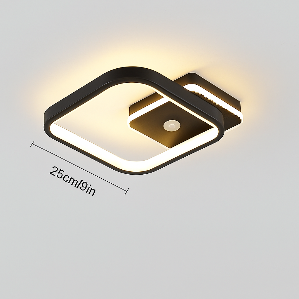 Plafonnier led intelligent avec capteur de mouvement pir Théotime Aubade en Aluminium - Caractère & Élégance dans le Décor
