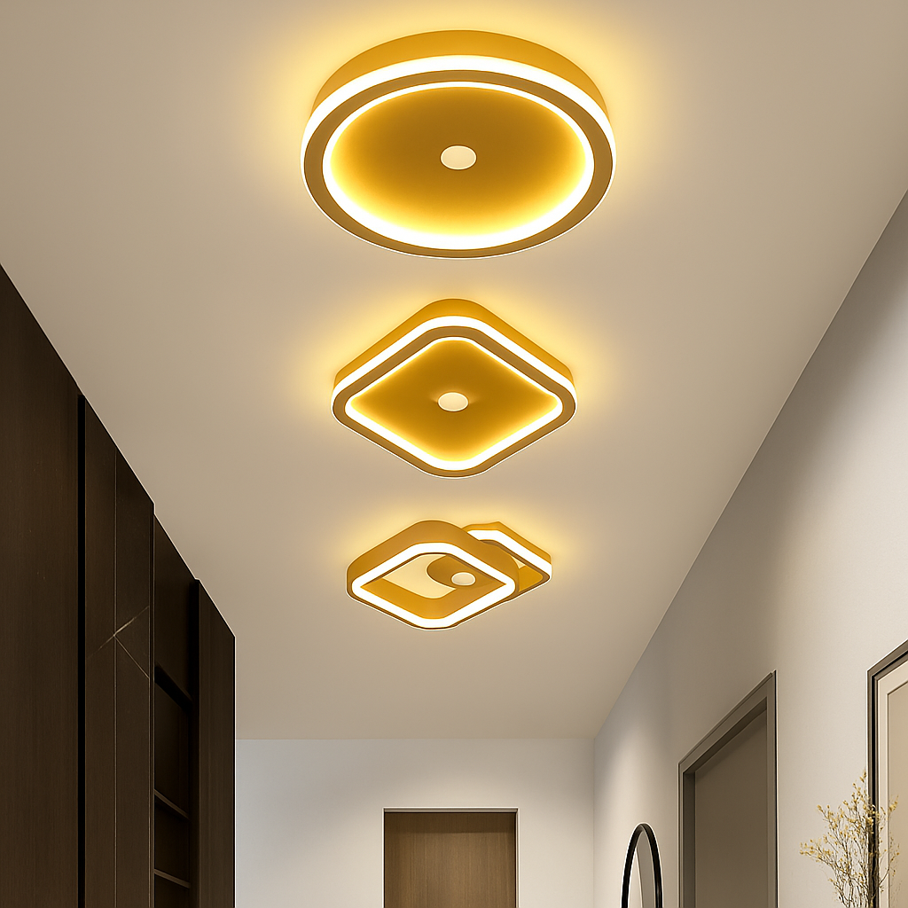 Plafonnier led intelligent avec capteur de mouvement pir Théotime Aubade en Aluminium - Caractère & Élégance dans le Décor