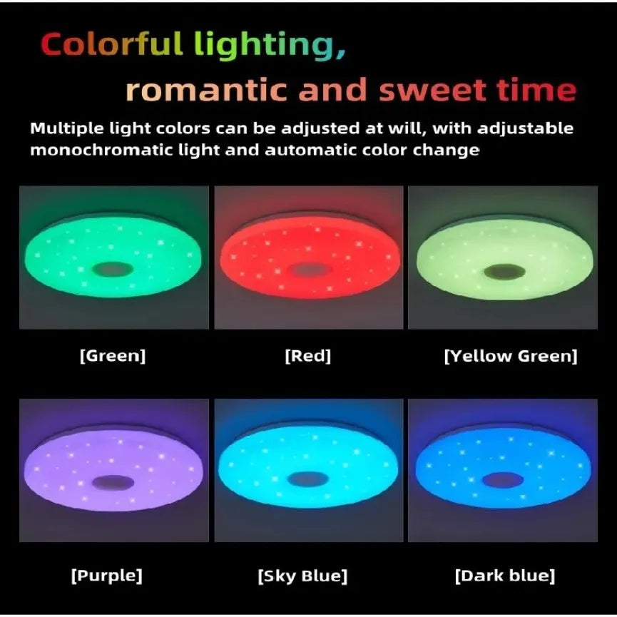 Plafonnier led intelligent avec musique et télécommande Ernest Interlude en Acrylique - Un Accent Raffiné au Quotidien
