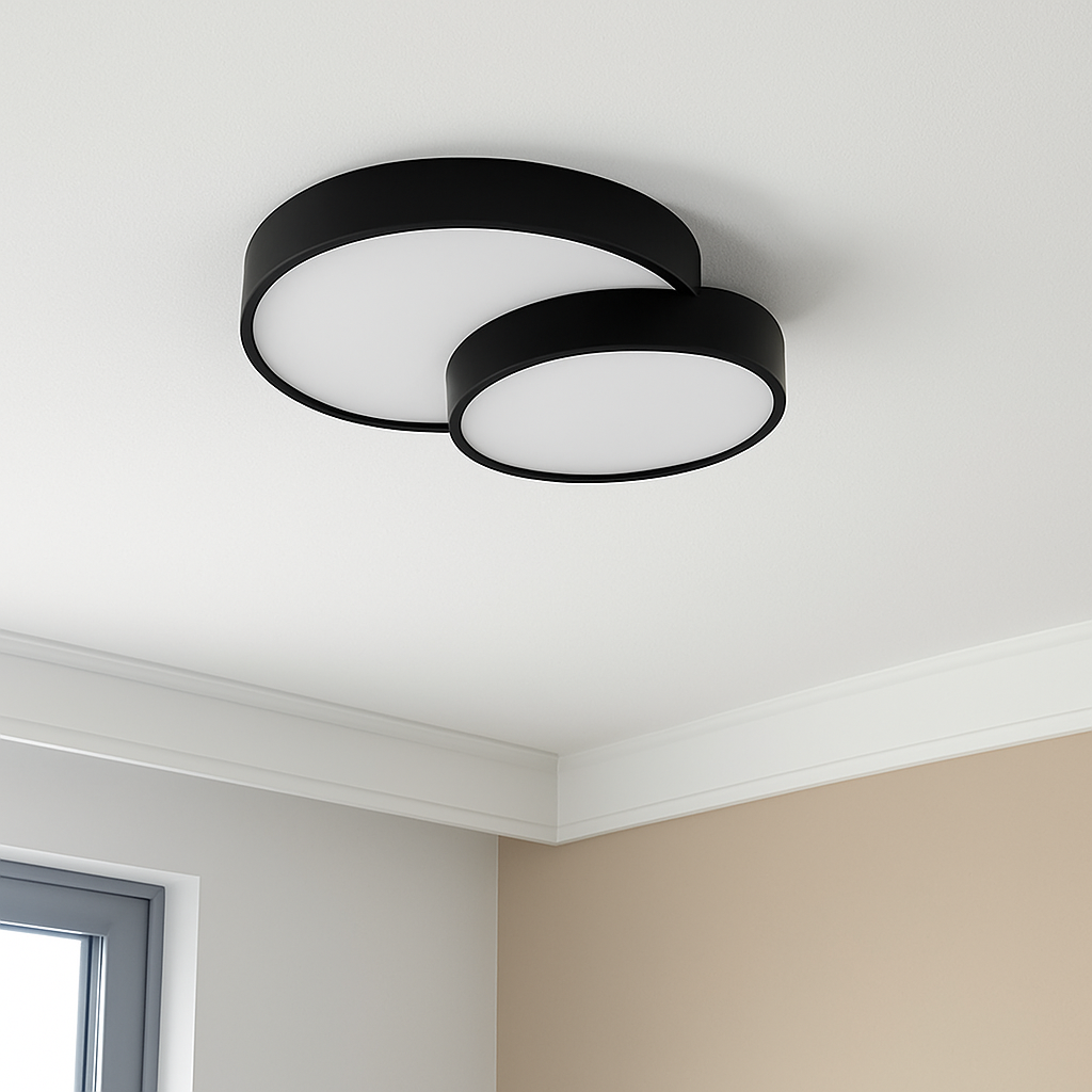 Plafonnier led maison salon nordique Élise Aquarelle - Une Présence Sobre et Élégante