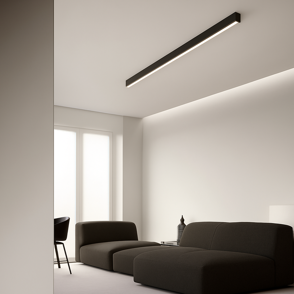 Plafonnier led minimaliste ajustable en aluminium Valérian Pulsation - Lignes Épurées & Atmosphère Sereine