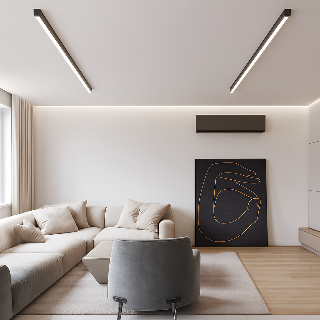 Plafonnier led minimaliste ajustable en aluminium Valérian Pulsation - Lignes Épurées & Atmosphère Sereine