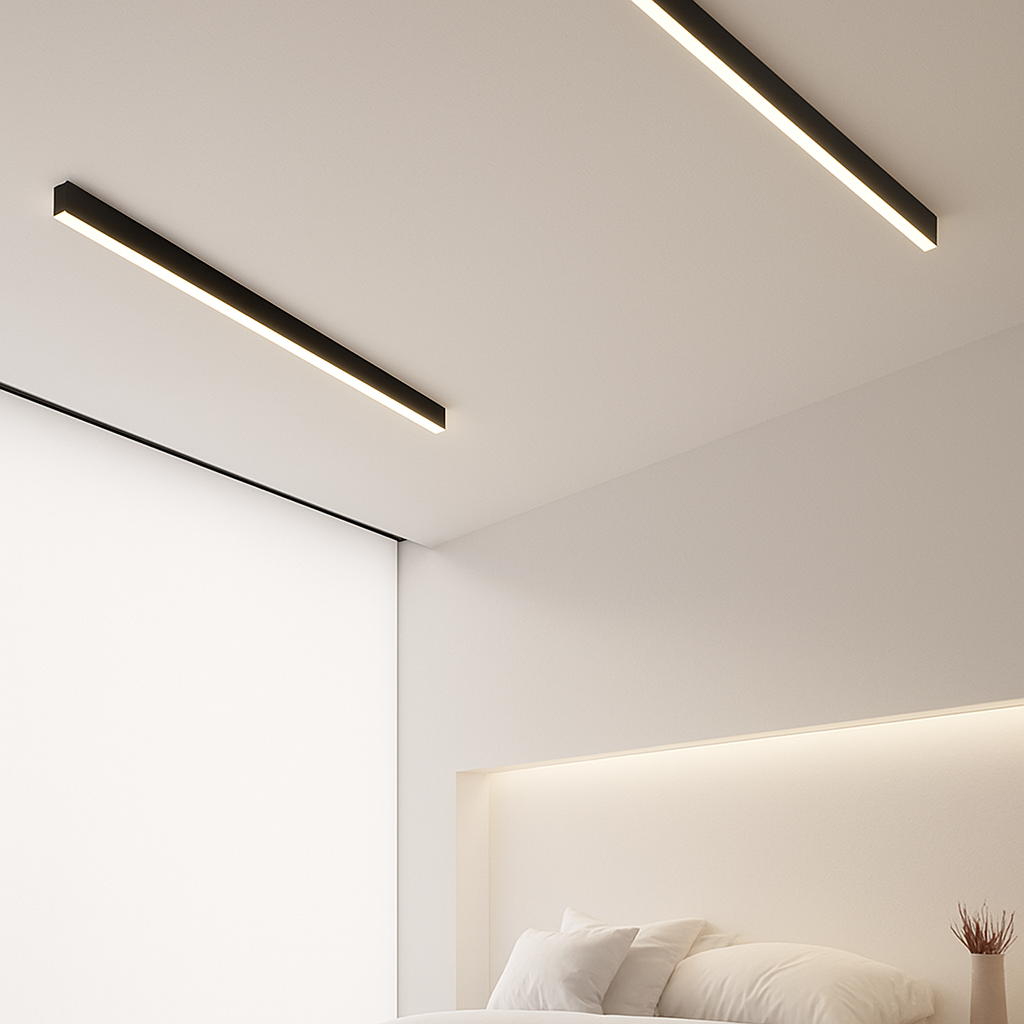 Plafonnier led minimaliste ajustable en aluminium Valérian Pulsation - Lignes Épurées & Atmosphère Sereine