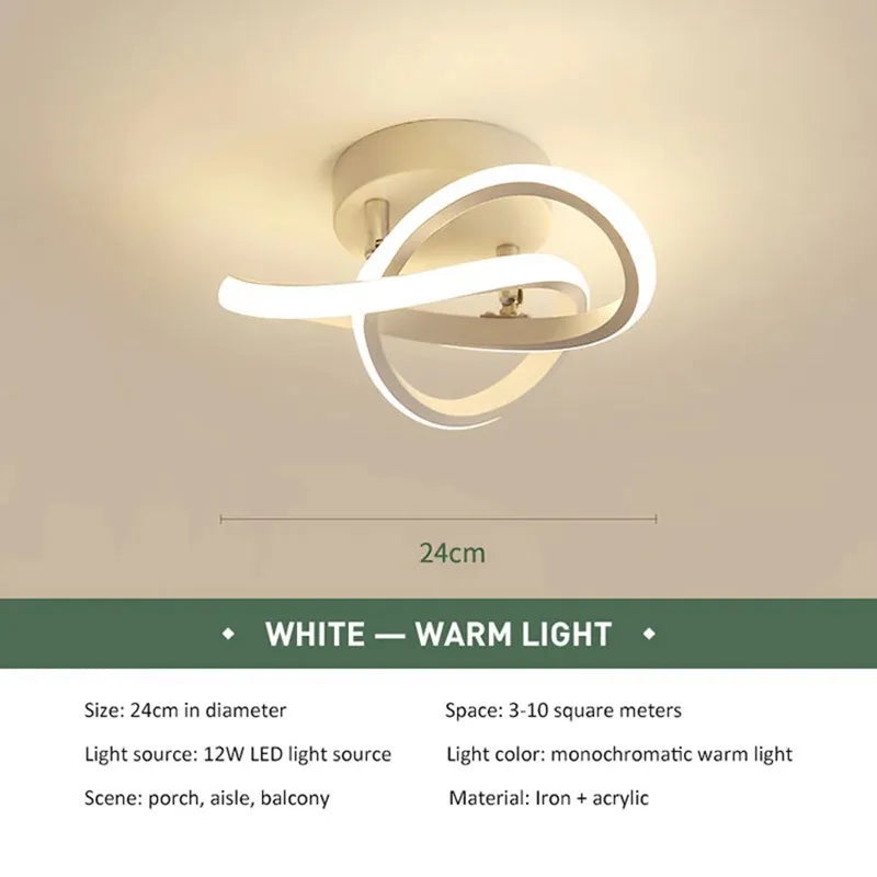 Plafonnier LED minimaliste arrondi Léontine Perspective - Lignes Épurées & Atmosphère Sereine