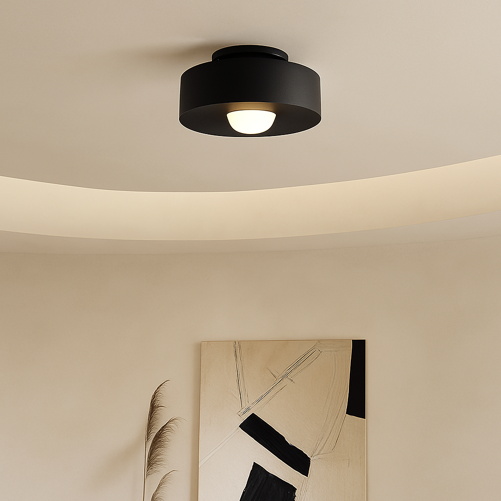Plafonnier led minimaliste design pour intérieur moderne élégant Élise Reflet - Lignes Épurées & Atmosphère Sereine