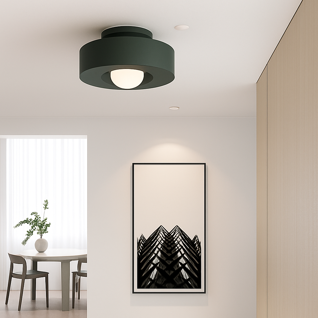Plafonnier led minimaliste design pour intérieur moderne élégant Élise Reflet - Lignes Épurées & Atmosphère Sereine