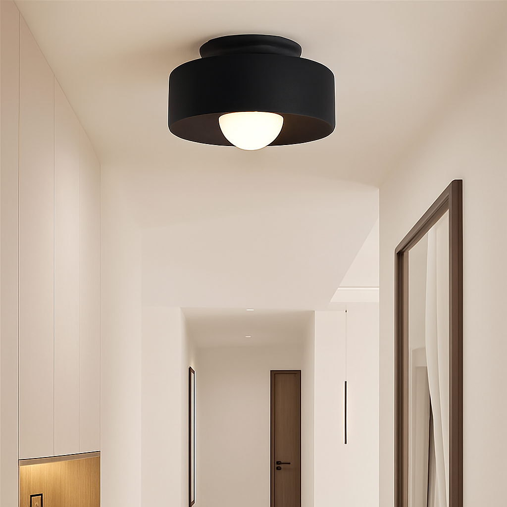Plafonnier led minimaliste design pour intérieur moderne élégant Élise Reflet - Lignes Épurées & Atmosphère Sereine