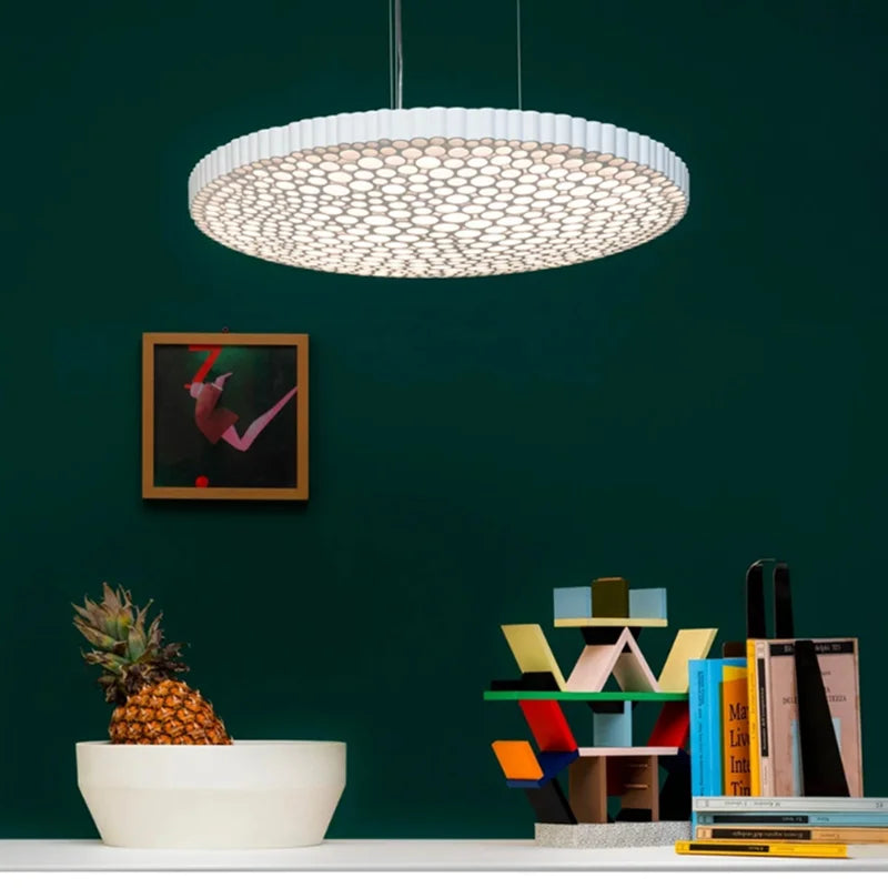Plafonnier led minimaliste en nid d'abeille créatif et élégant Armand Horizon - Une Présence Sobre et Élégante