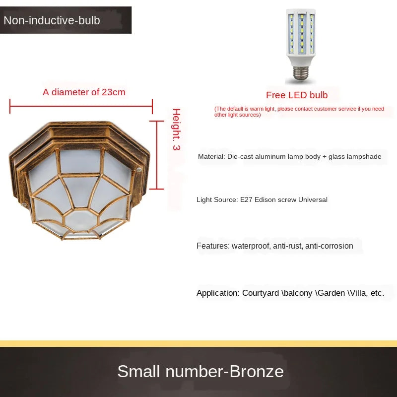 Plafonnier — LED minimaliste extérieur étanche pour espaces modernes