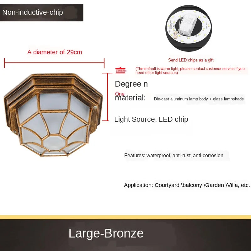 Plafonnier — LED minimaliste extérieur étanche pour espaces modernes