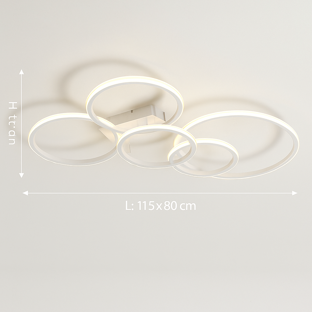 Plafonnier — LED moderne avec anneau doré luminaire décoratif d'intérieur