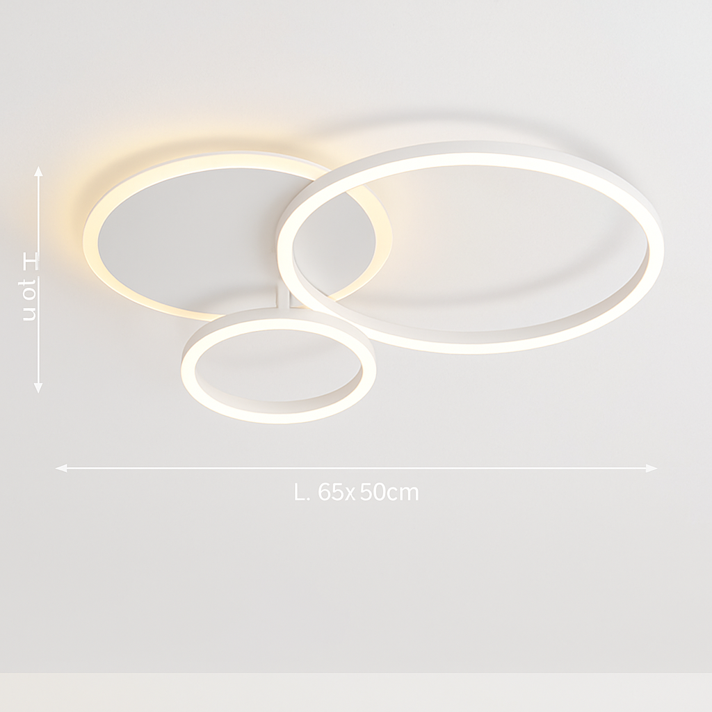 Plafonnier — LED moderne avec anneau doré luminaire décoratif d'intérieur