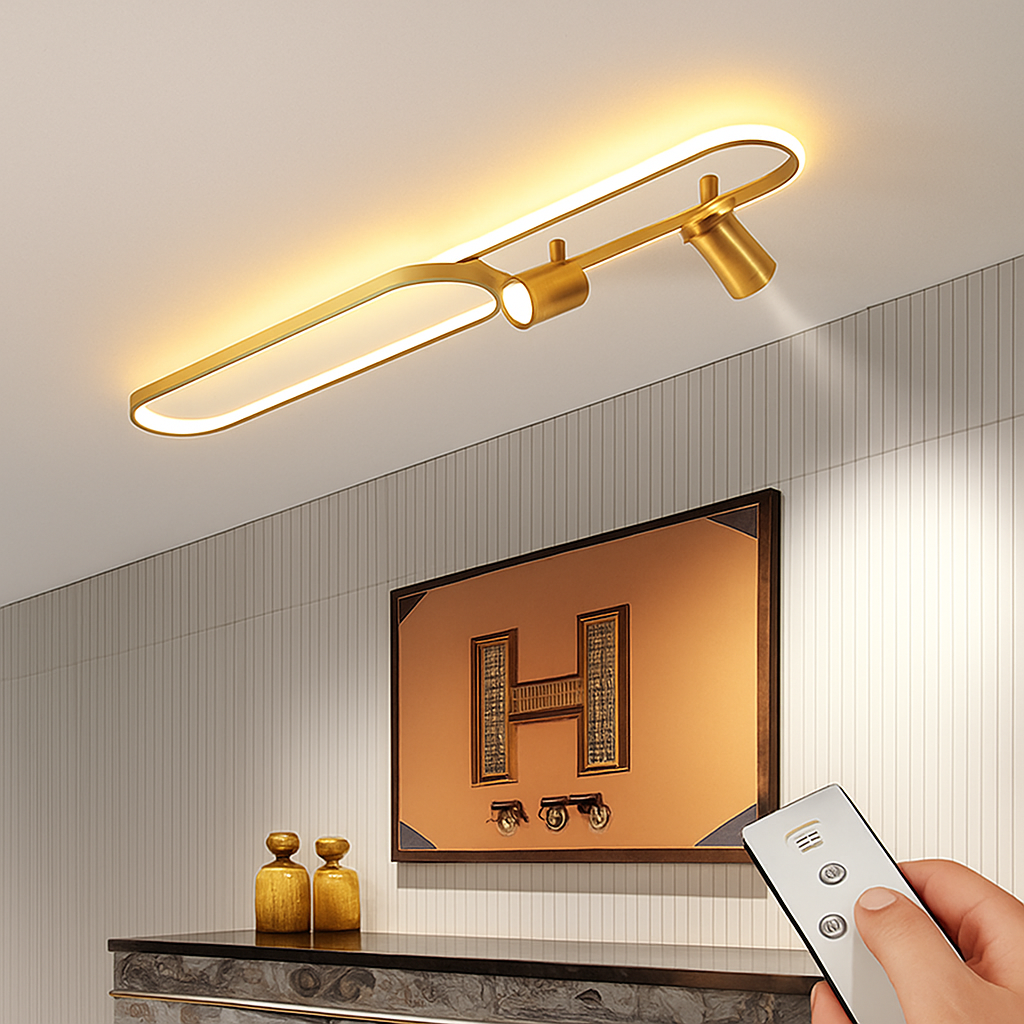 Plafonnier led moderne avec projecteur pour décoration intérieure Perrine Aquarelle - Esprit Contemporain & Décor Élégant