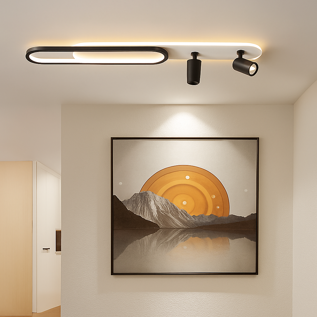 Plafonnier led moderne avec projecteur pour décoration intérieure Perrine Aquarelle - Esprit Contemporain & Décor Élégant