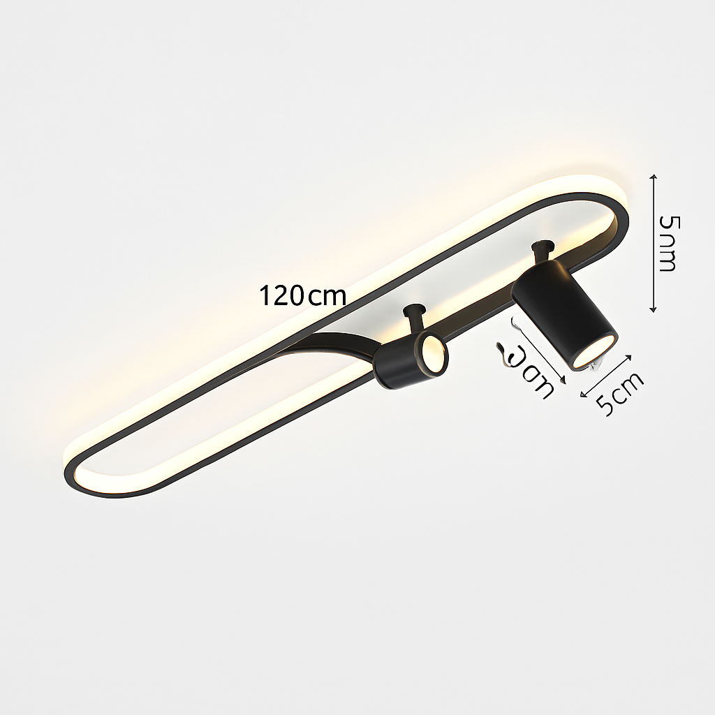 Plafonnier led moderne avec projecteur pour décoration intérieure Perrine Aquarelle - Esprit Contemporain & Décor Élégant