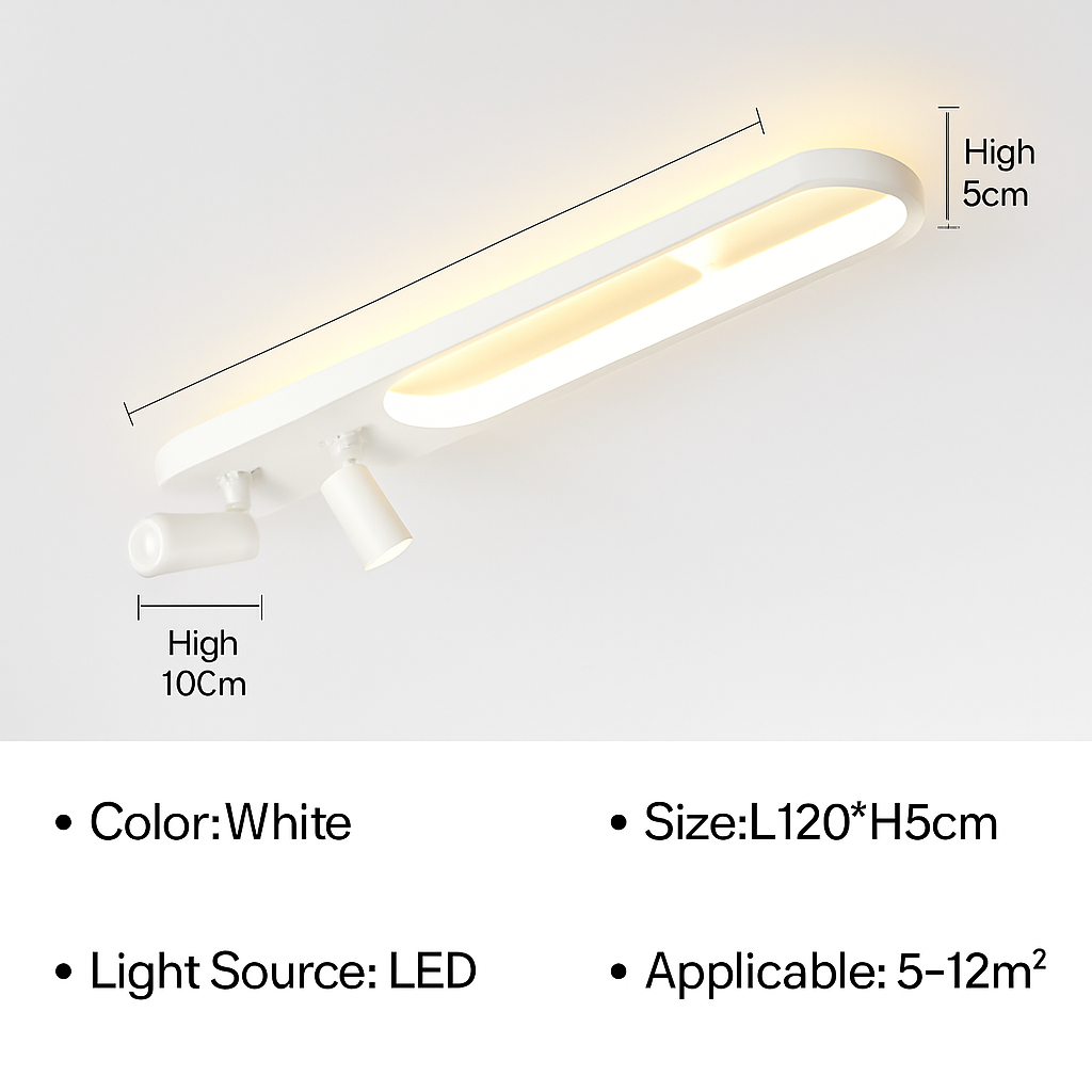 Plafonnier led moderne avec projecteur pour décoration intérieure Perrine Aquarelle - Esprit Contemporain & Décor Élégant