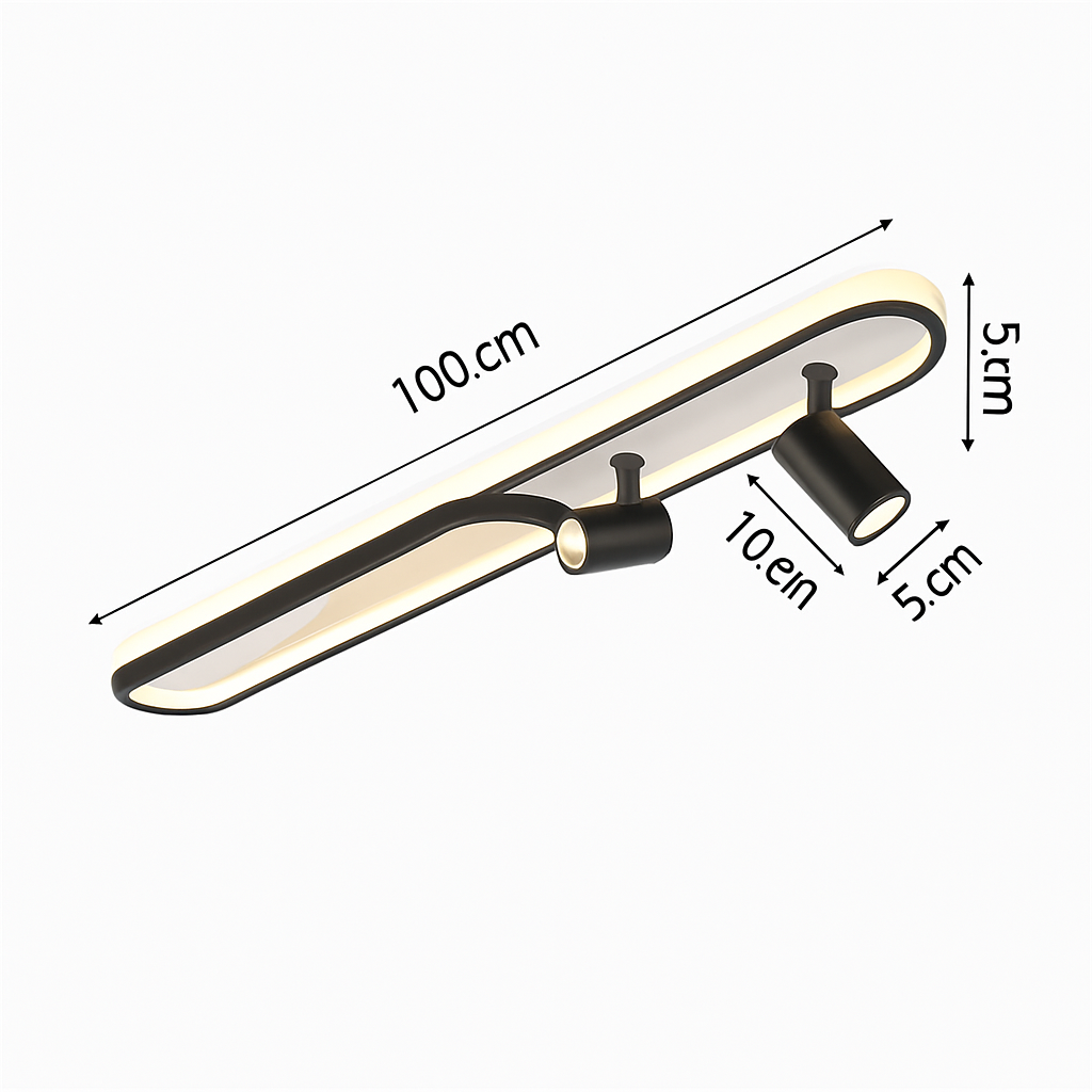 Plafonnier led moderne avec projecteur pour décoration intérieure Perrine Aquarelle - Esprit Contemporain & Décor Élégant