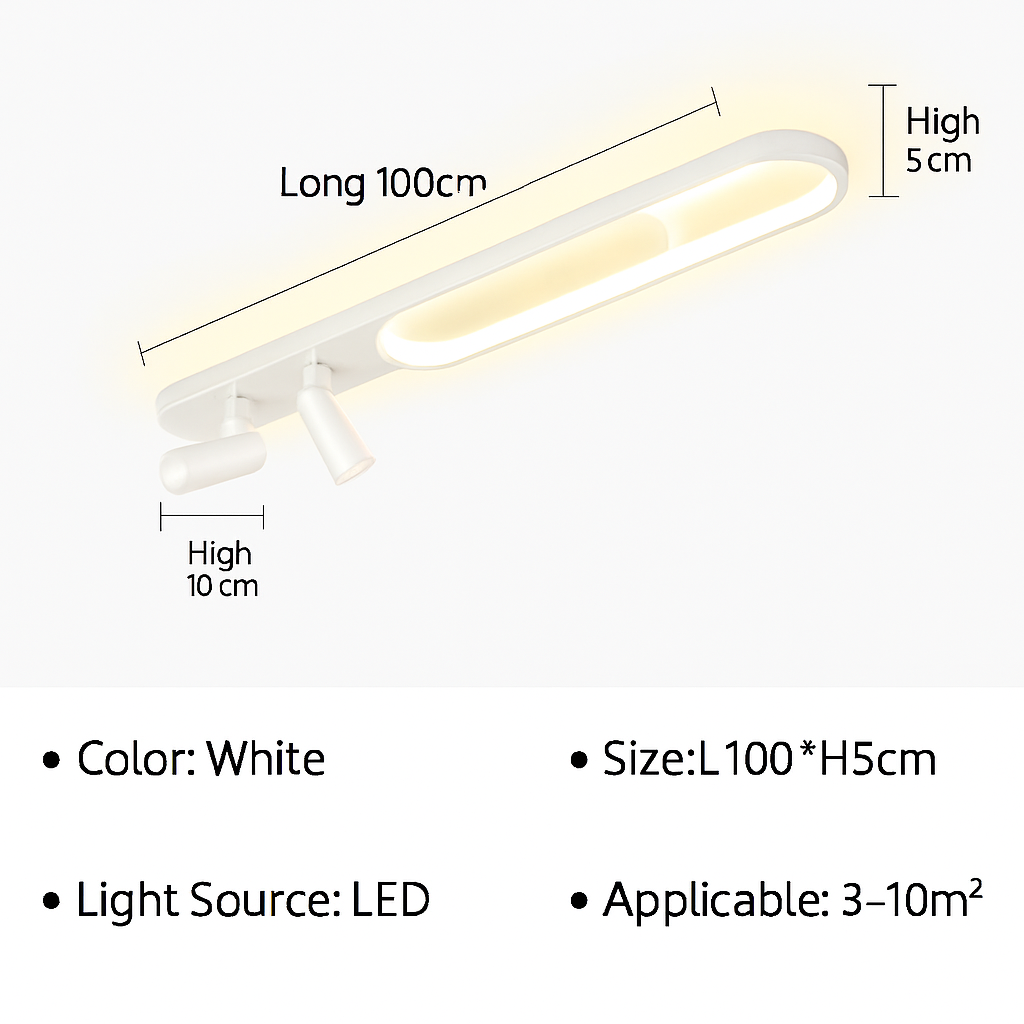 Plafonnier led moderne avec projecteur pour décoration intérieure Perrine Aquarelle - Esprit Contemporain & Décor Élégant