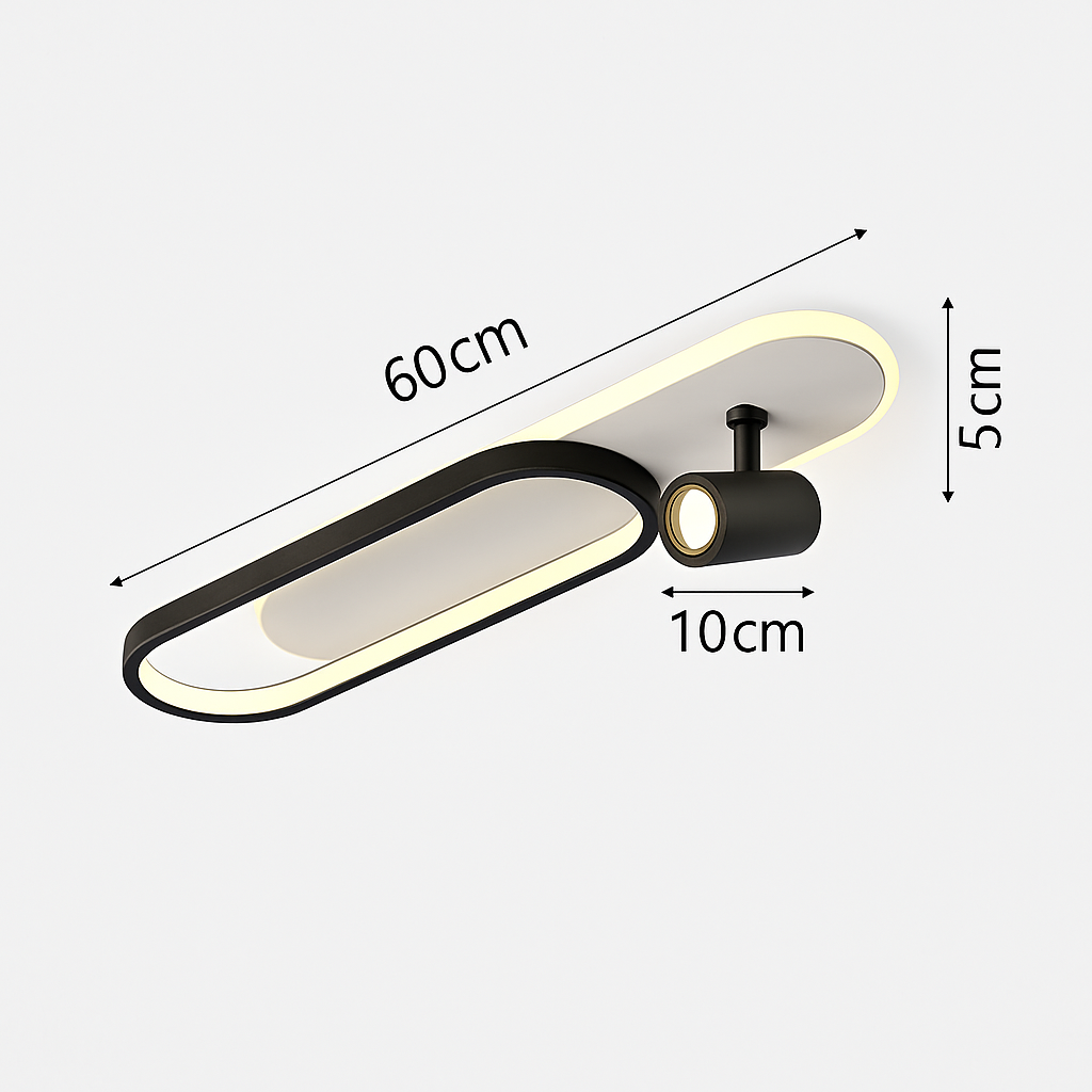 Plafonnier led moderne avec projecteur pour décoration intérieure Perrine Aquarelle - Esprit Contemporain & Décor Élégant