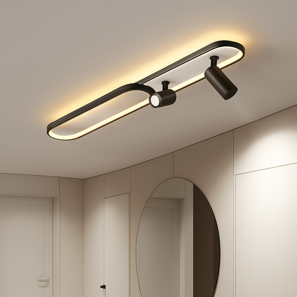 Plafonnier led moderne avec projecteur pour décoration intérieure Perrine Aquarelle - Esprit Contemporain & Décor Élégant