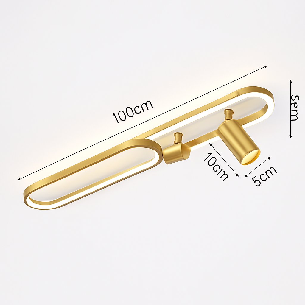 Plafonnier led moderne avec projecteur pour décoration intérieure Perrine Aquarelle - Esprit Contemporain & Décor Élégant