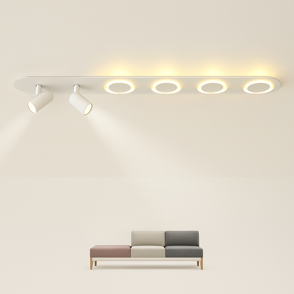 Plafonnier led moderne avec projecteur pour intérieur décoratif Cléa Concerto - Une Note Actuelle dans le Décor