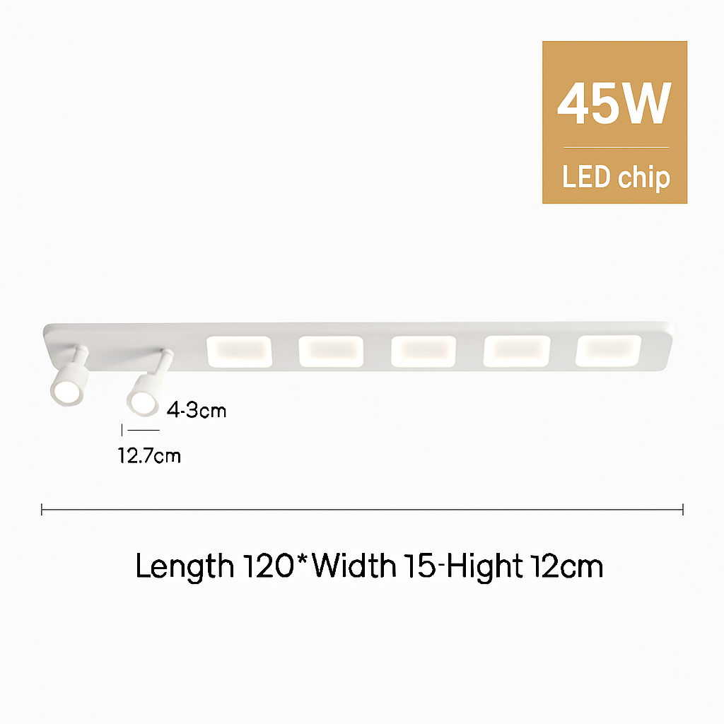 Plafonnier led moderne avec projecteur pour intérieur décoratif Cléa Concerto - Une Note Actuelle dans le Décor