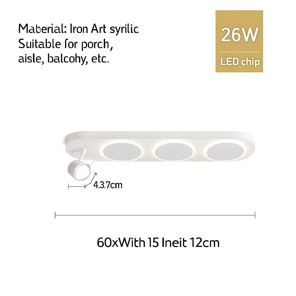 Plafonnier led moderne avec projecteur pour intérieur décoratif Cléa Concerto - Une Note Actuelle dans le Décor