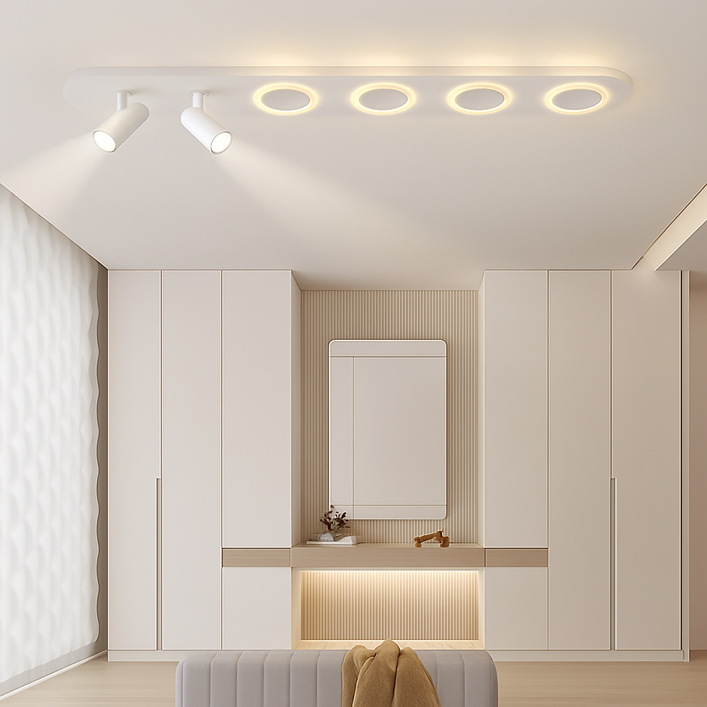 Plafonnier led moderne avec projecteur pour intérieur décoratif Cléa Concerto - Une Note Actuelle dans le Décor