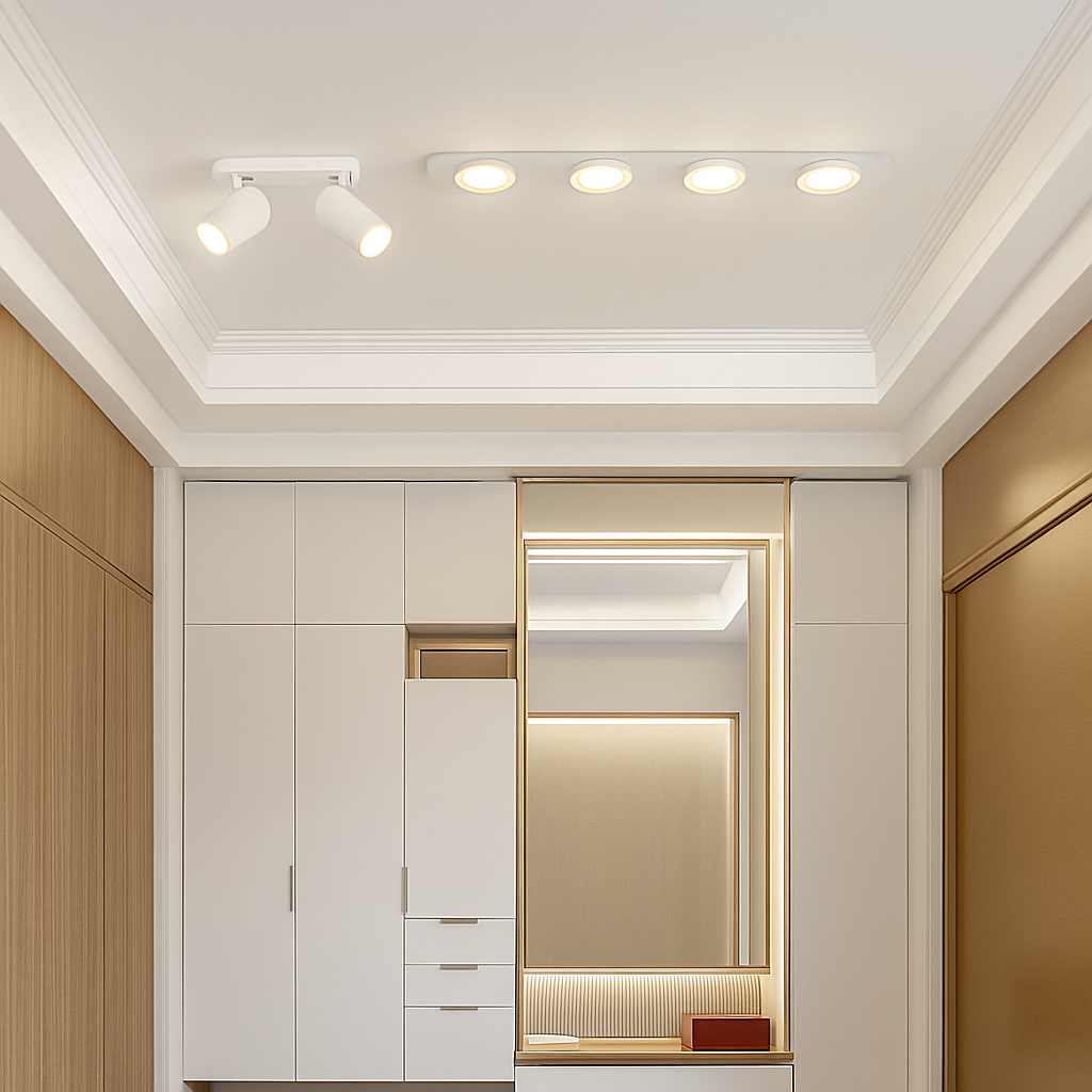 Plafonnier led moderne avec projecteur pour intérieur décoratif Cléa Concerto - Une Note Actuelle dans le Décor
