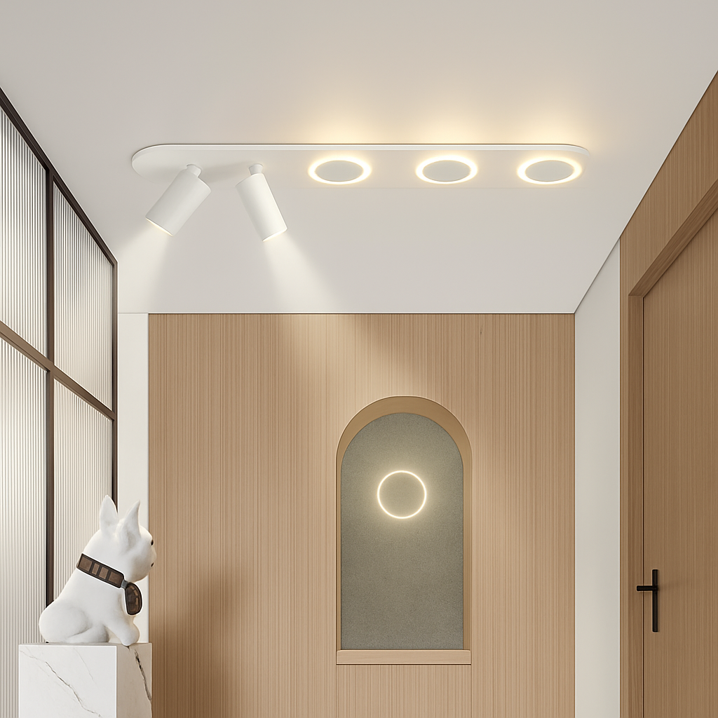 Plafonnier led moderne avec projecteur pour intérieur décoratif Cléa Concerto - Une Note Actuelle dans le Décor