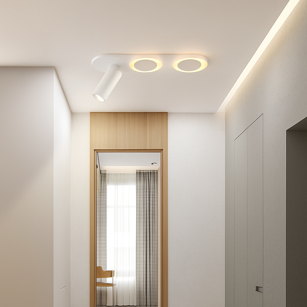 Plafonnier led moderne avec projecteur pour intérieur décoratif Cléa Concerto - Une Note Actuelle dans le Décor