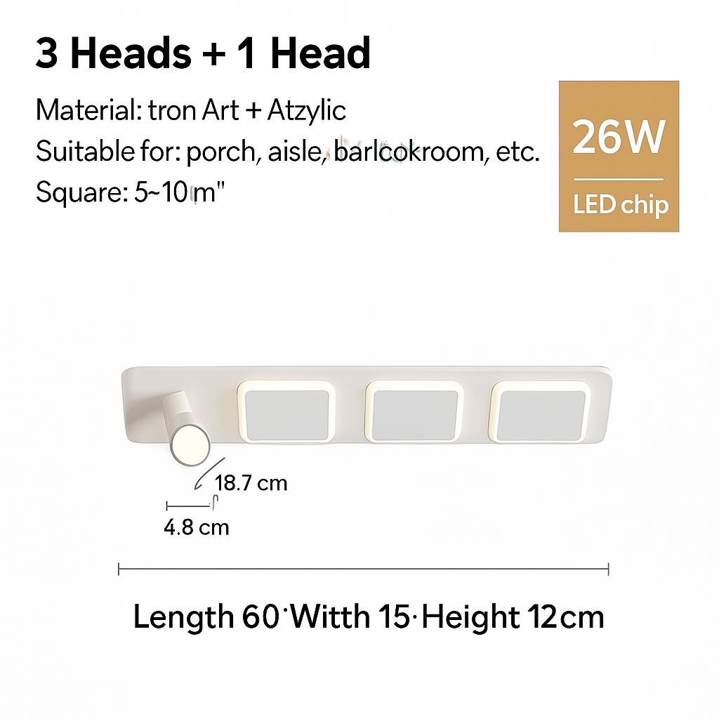 Plafonnier led moderne avec projecteur pour intérieur décoratif Cléa Concerto - Une Note Actuelle dans le Décor