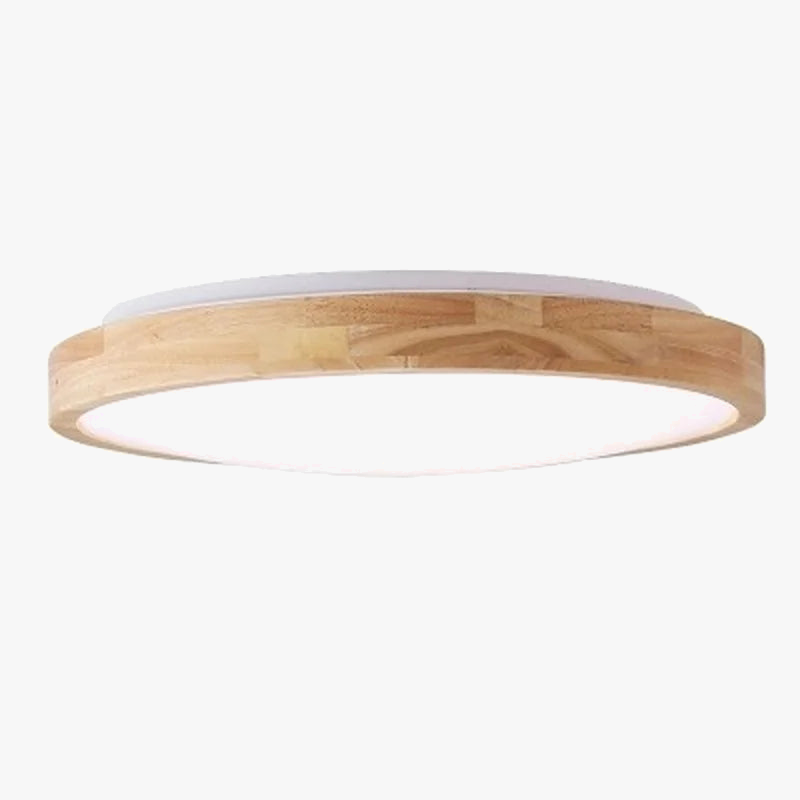 Plafonnier led moderne avec télécommande pour intérieur polyvalent Milène Lisière en Bois - Le Charme du Bois au Quotidien