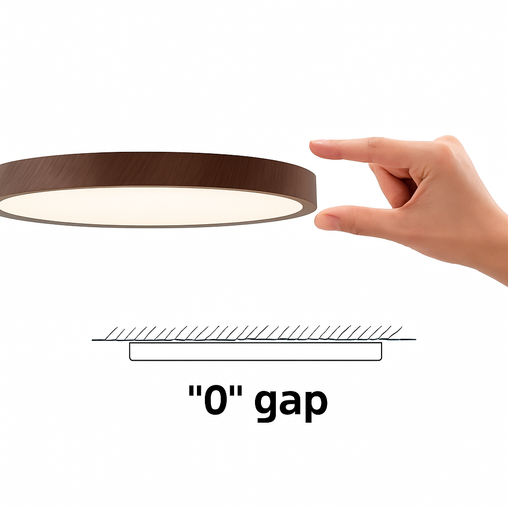 Plafonnier led moderne circulaire en grain de bois éclairage intérieur décoratif Lazare Clairière - Une Note Actuelle dans le Décor