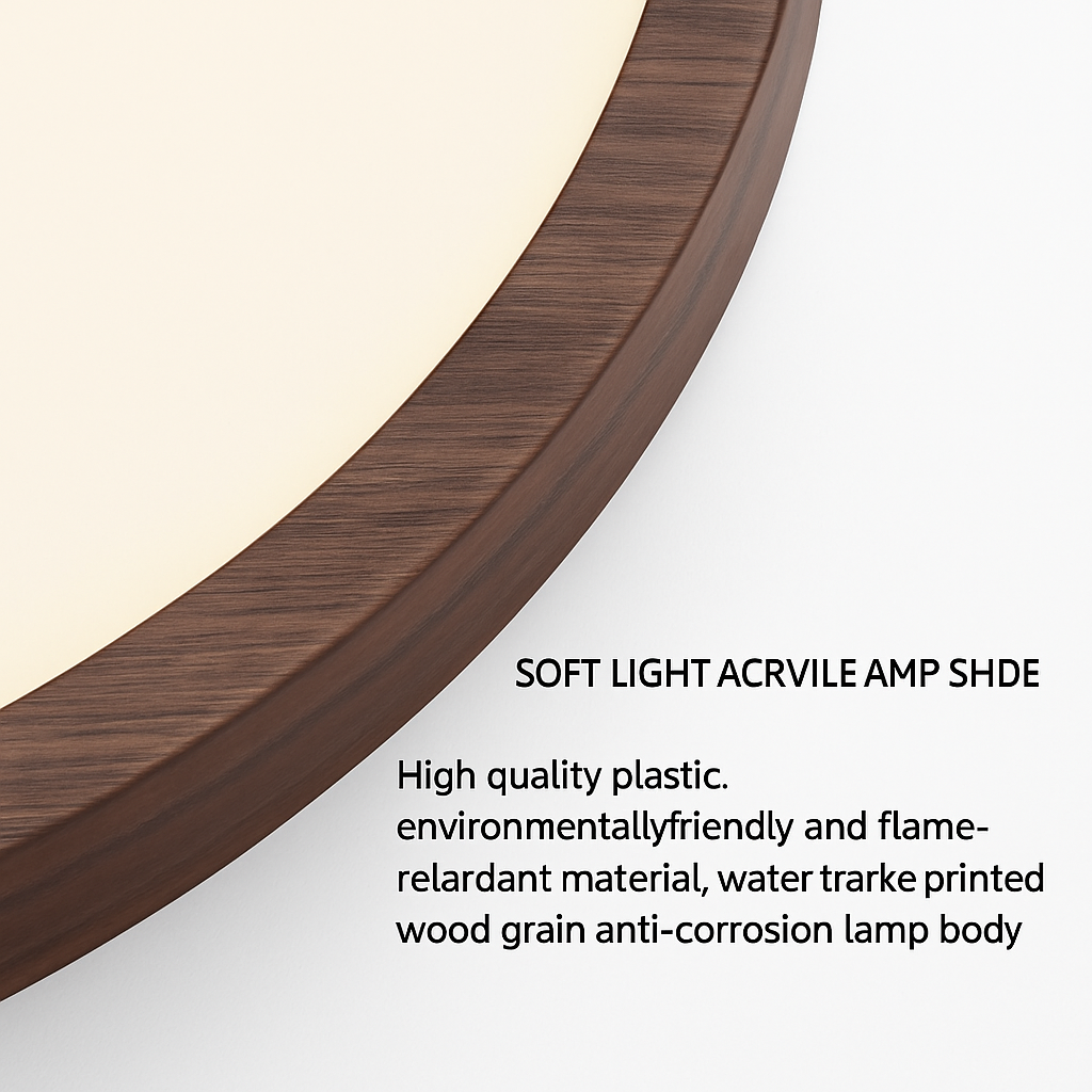 Plafonnier led moderne circulaire en grain de bois éclairage intérieur décoratif Lazare Clairière - Une Note Actuelle dans le Décor